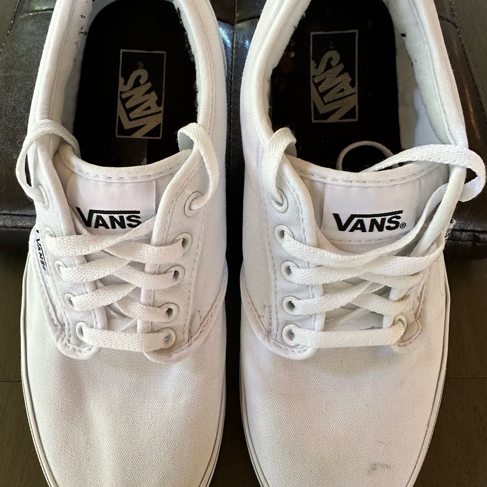 Vans Men’s Authentic Sneakers White Size 10